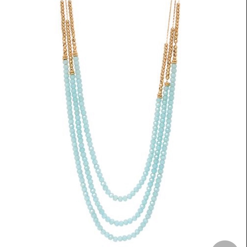 Mint and Gold Greyson Beaded Necklace